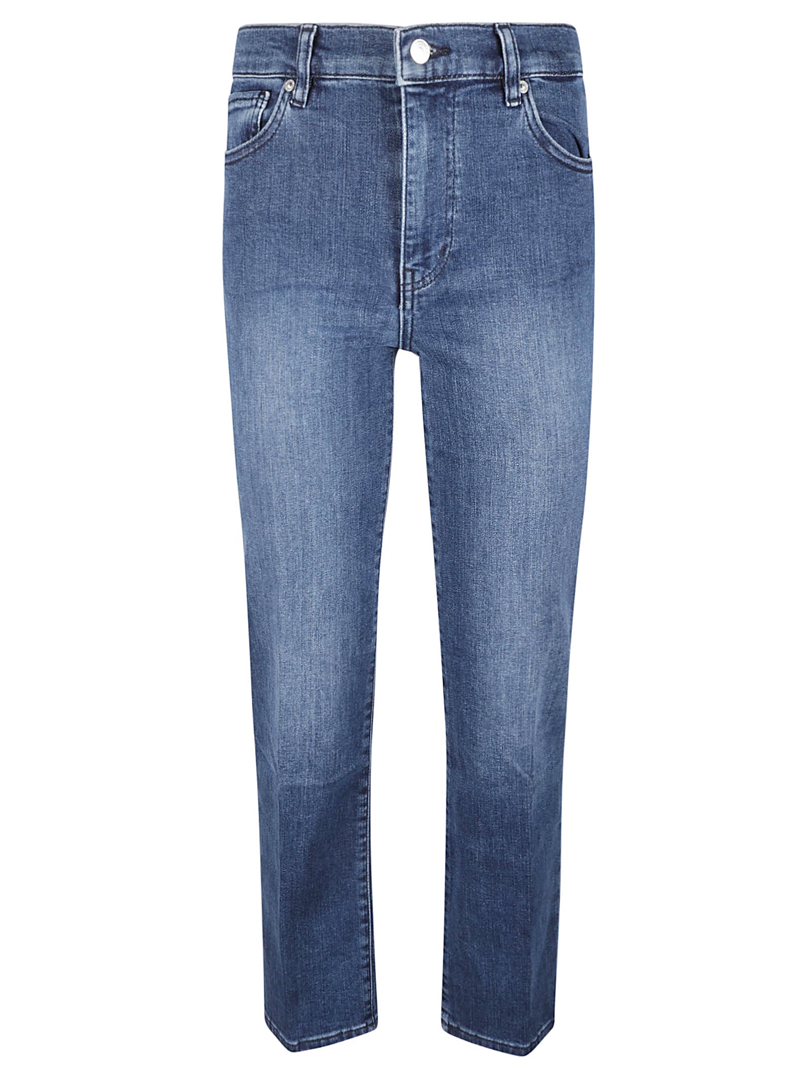 Shop Frame Le Sleek Straight Jeans In Blue