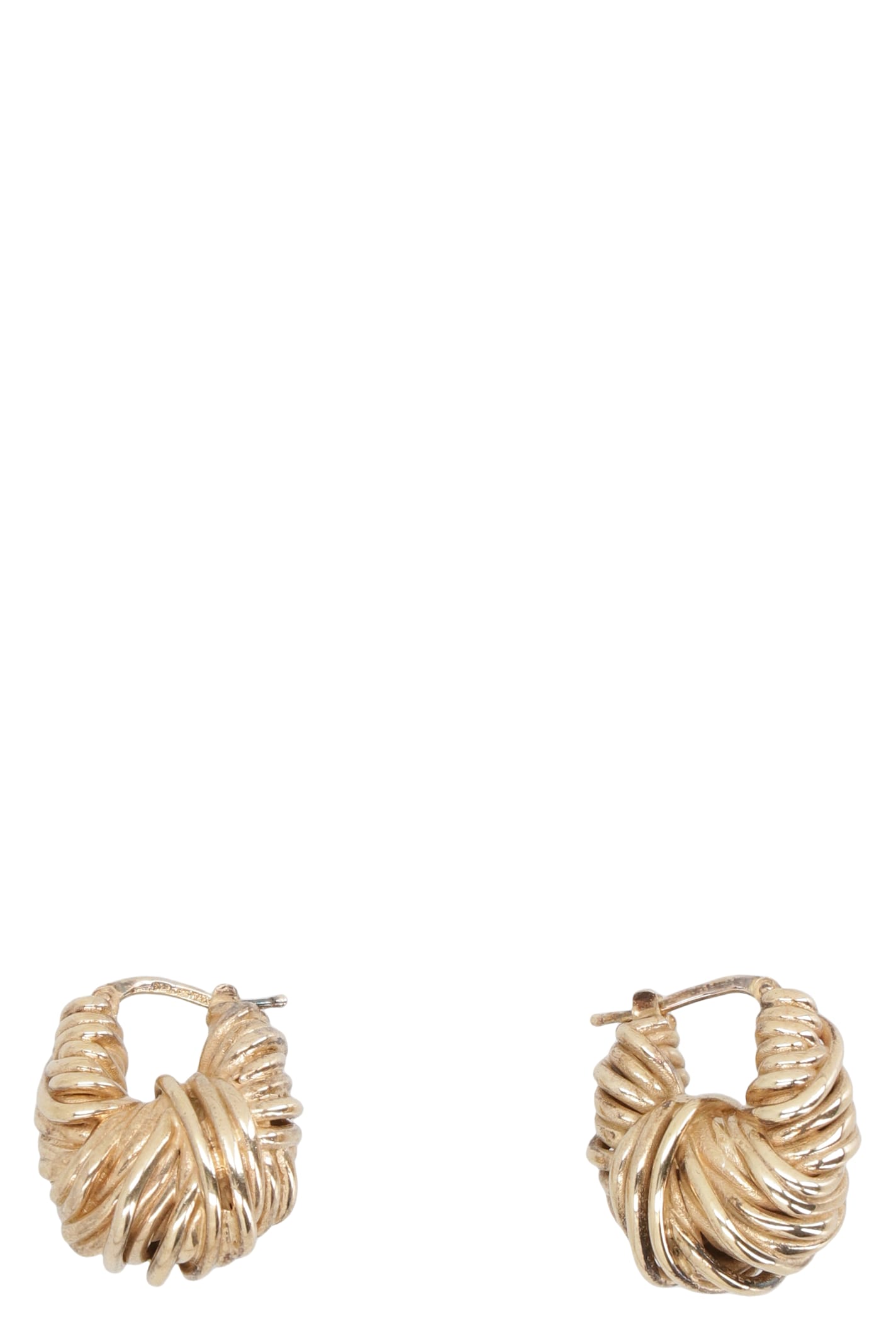Bottega Veneta Knot Earrings In Gold