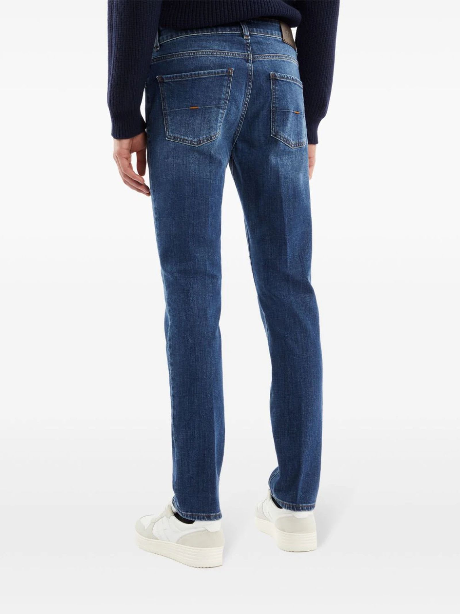 Shop Fay Jeans Slim In Cotone Elasticizzato Blu In Blue