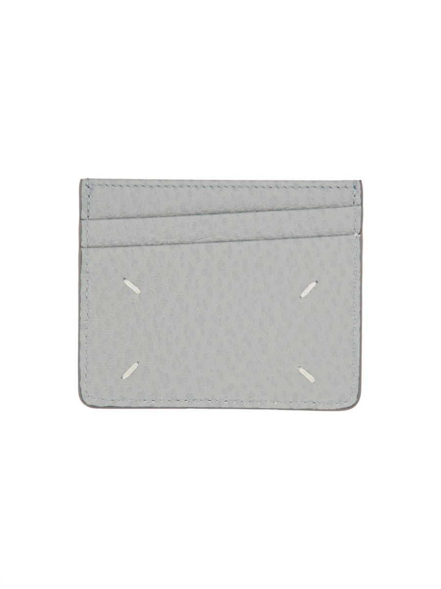 Shop Maison Margiela Four Stitches Card Holder In Grey