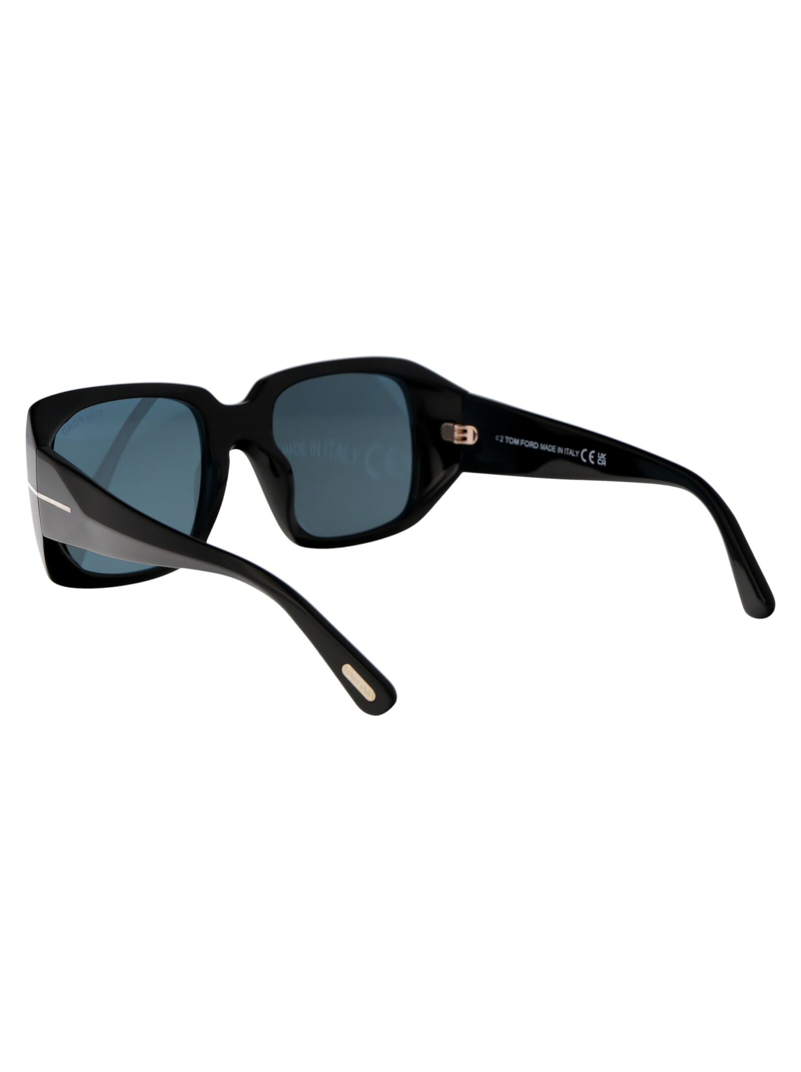 Shop Tom Ford Ryder-02 Sunglasses In 01v Nero Lucido / Blu