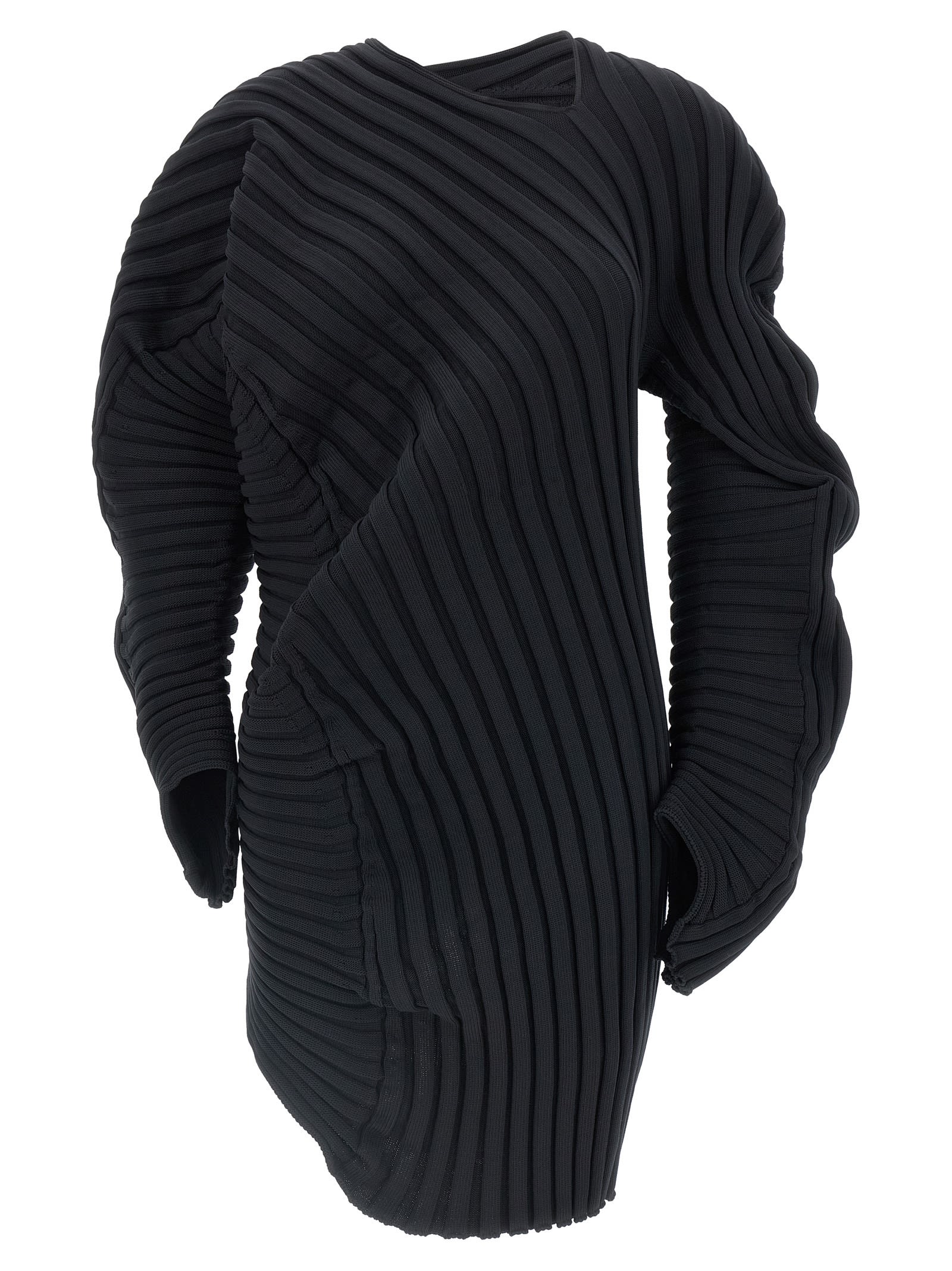 Issey Miyake 'knit (as It Is)' Top In Black