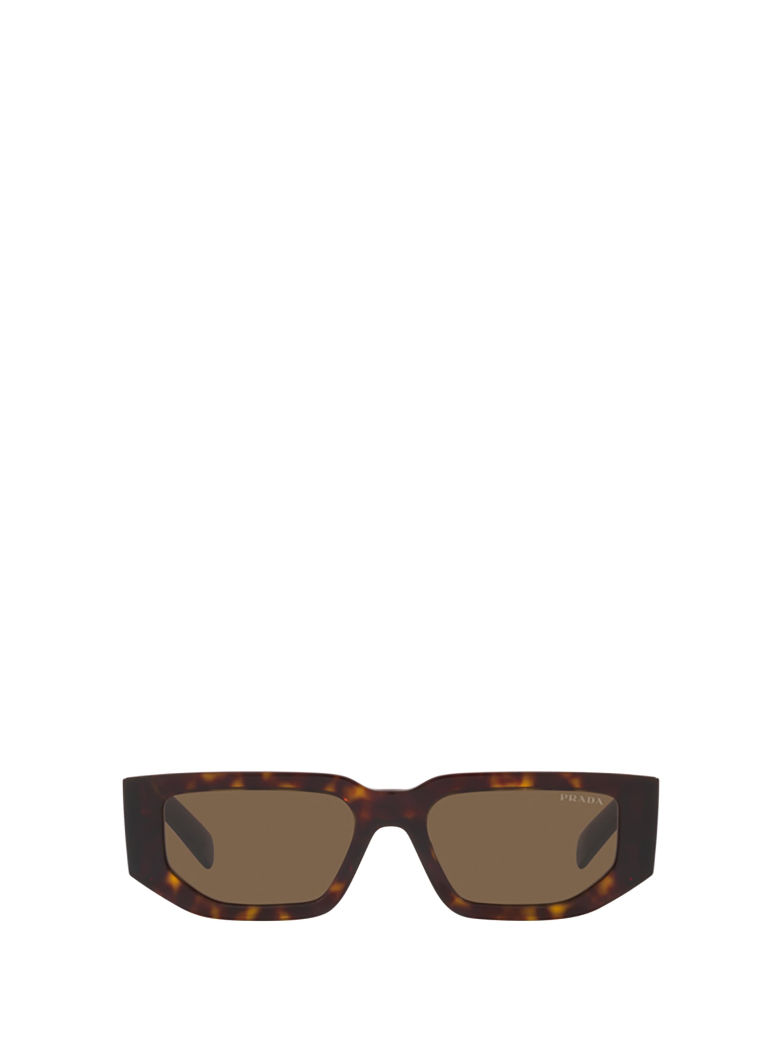 Shop Prada Pr 09zs Tortoise Sunglasses