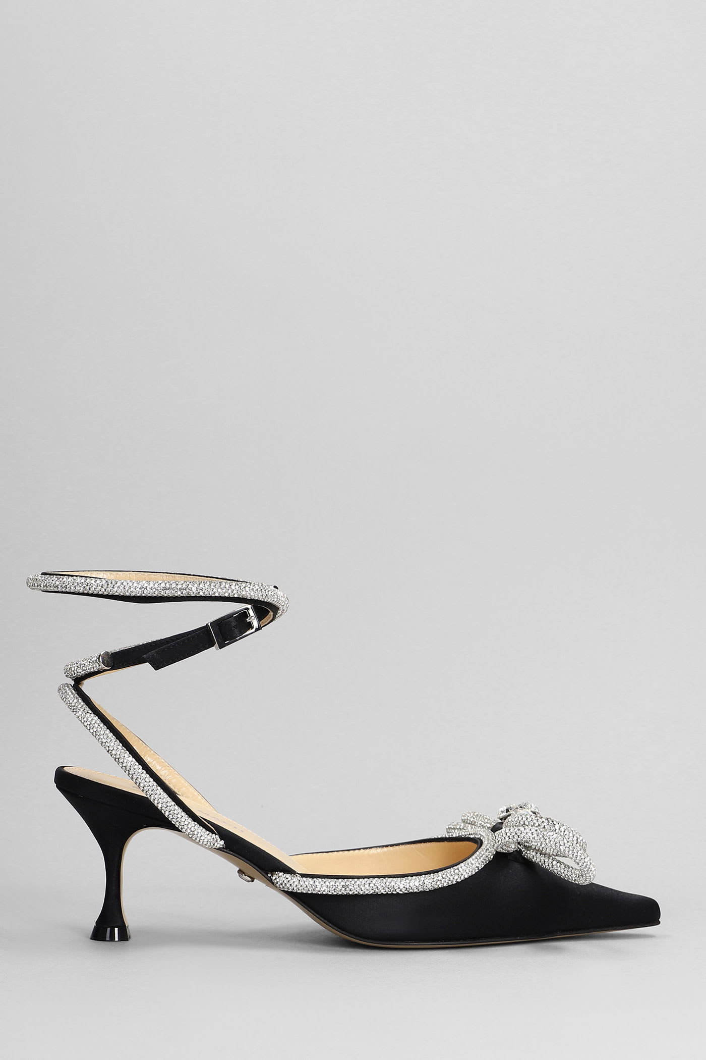 Mach & Mach Pumps In Black Silk In Black