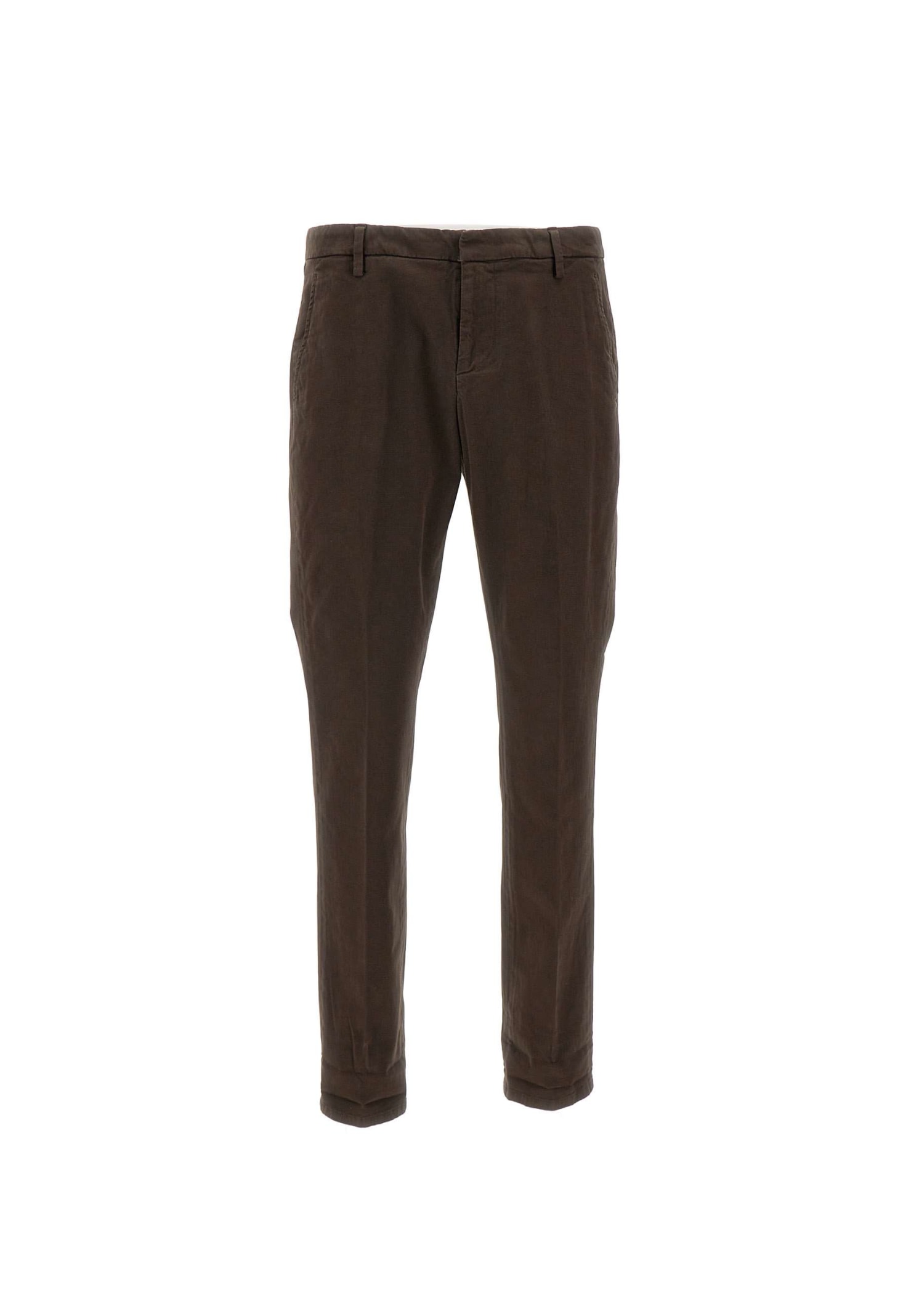 Shop Dondup Gaubert Cotton Pants  In Brown