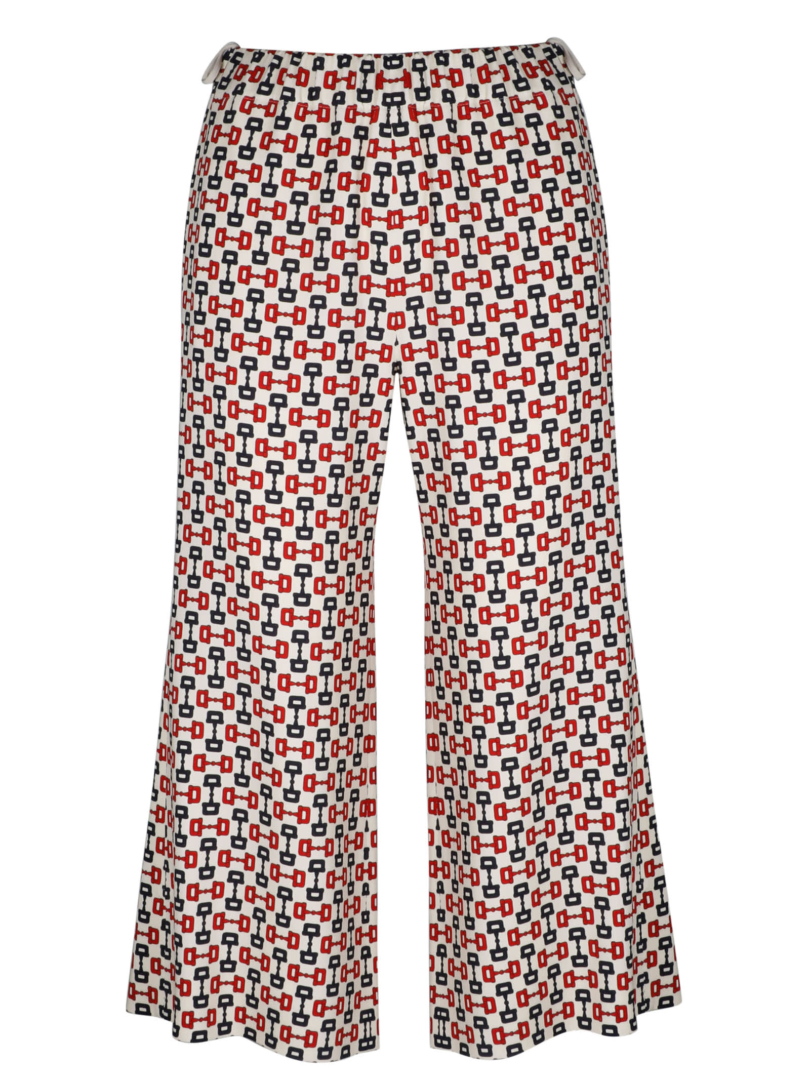 GUCCI PRINTED CROPPED PANTS,11262120