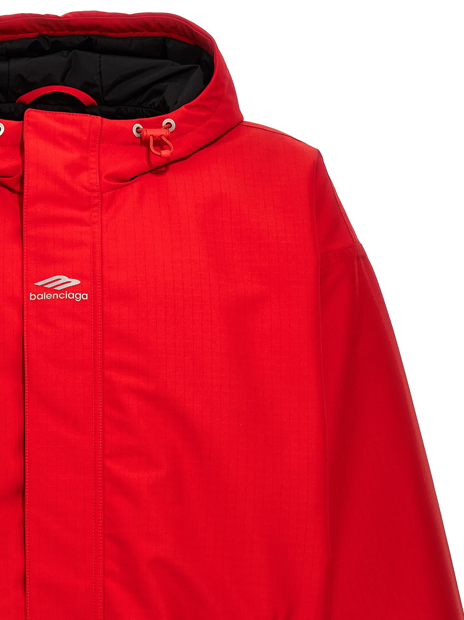 Shop Balenciaga Ski 3b Sports Icon Parka In Red