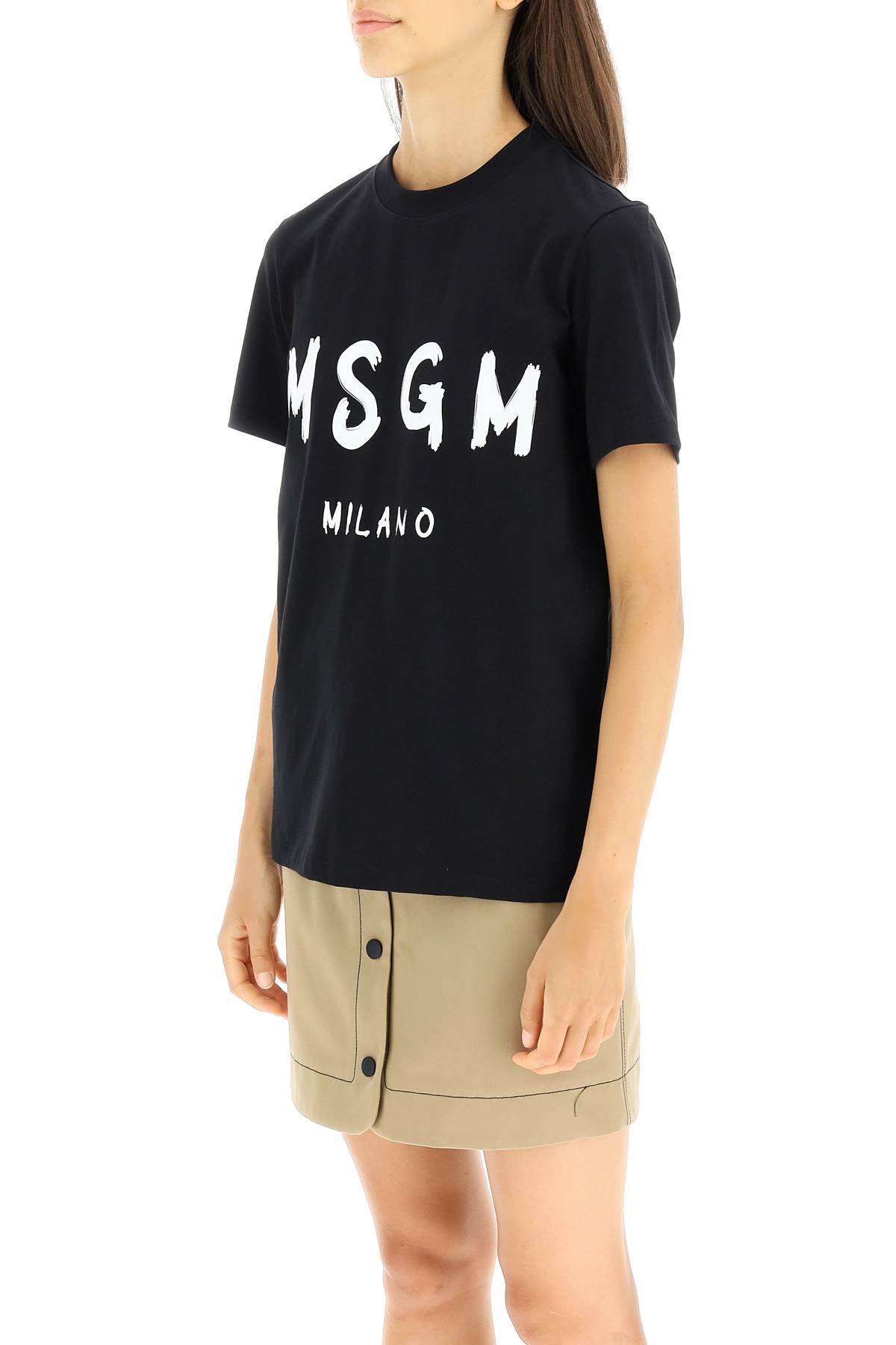 Msgm T-shirt With Logo In Black