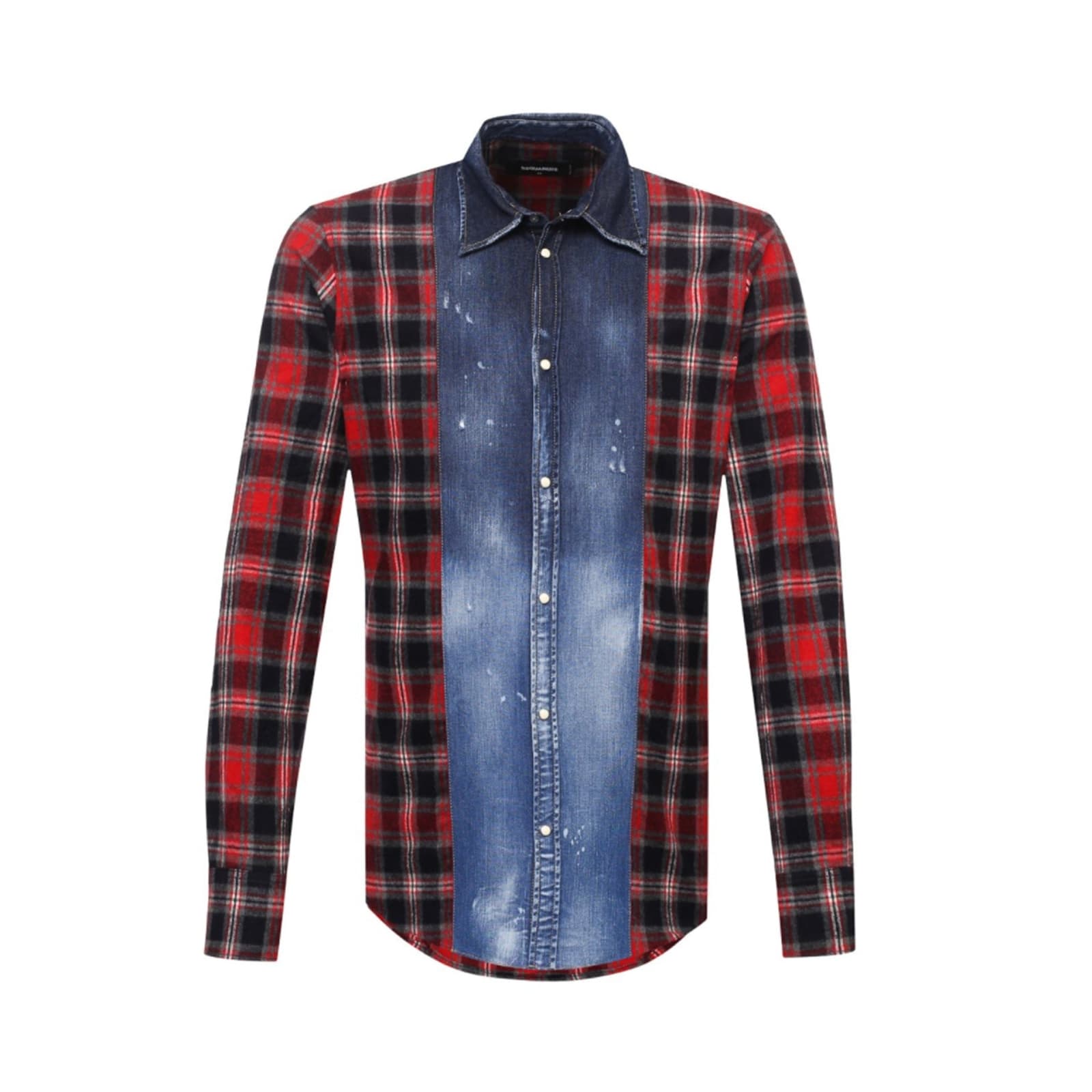 Shop Dsquared2 Flannel Cotton Blend Shirt In Red