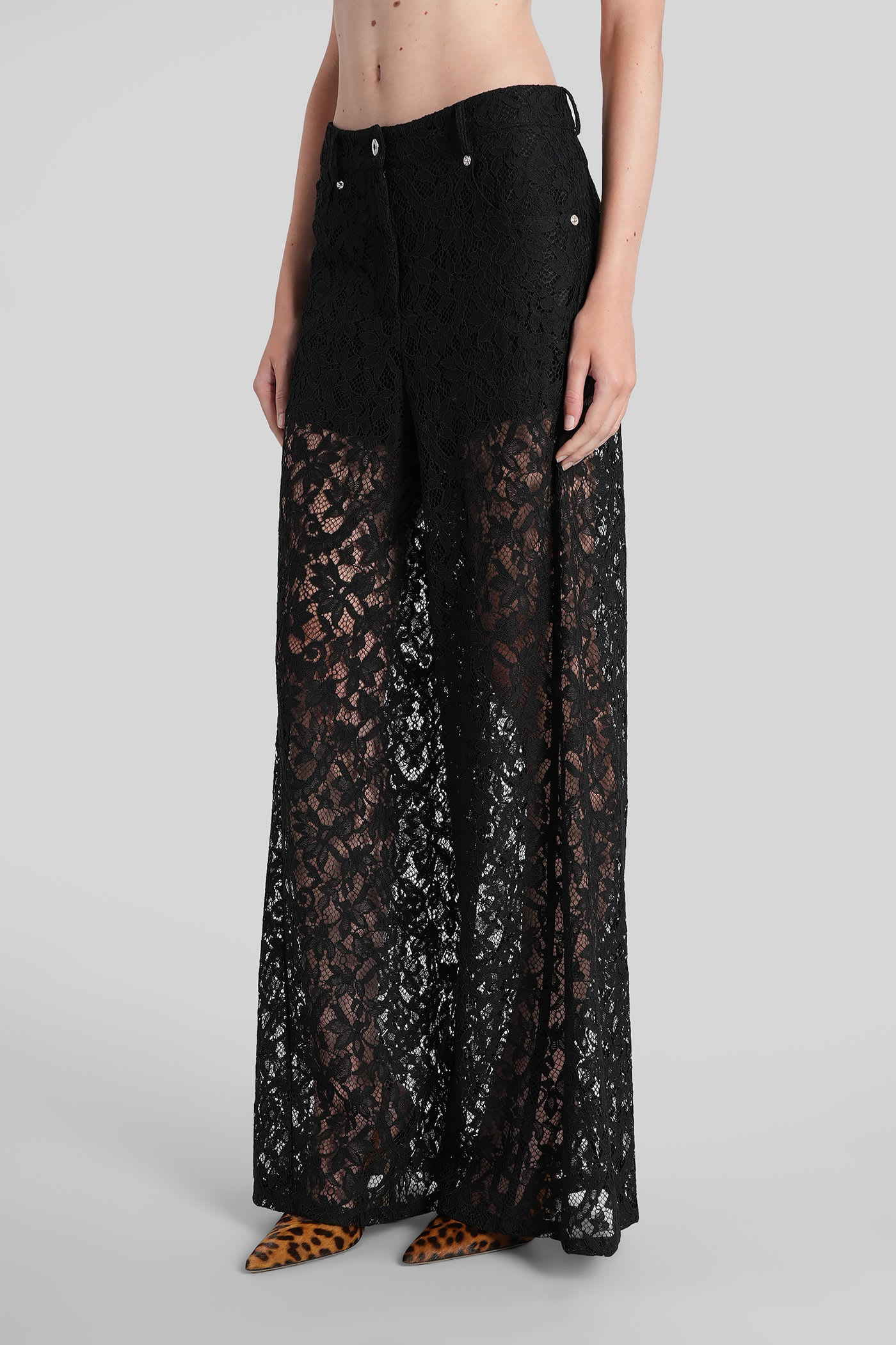 Blumarine Pants In Black Polyester In Black
