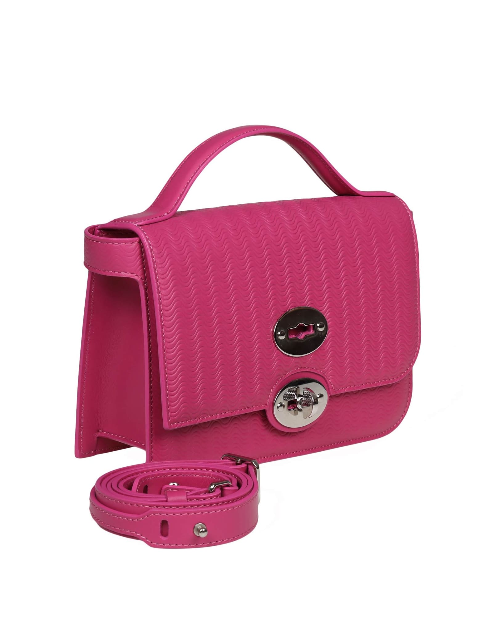 Zanellato Ella Cachemire Blandine Handbag In Fuchsia Color Leather In Fuchsia