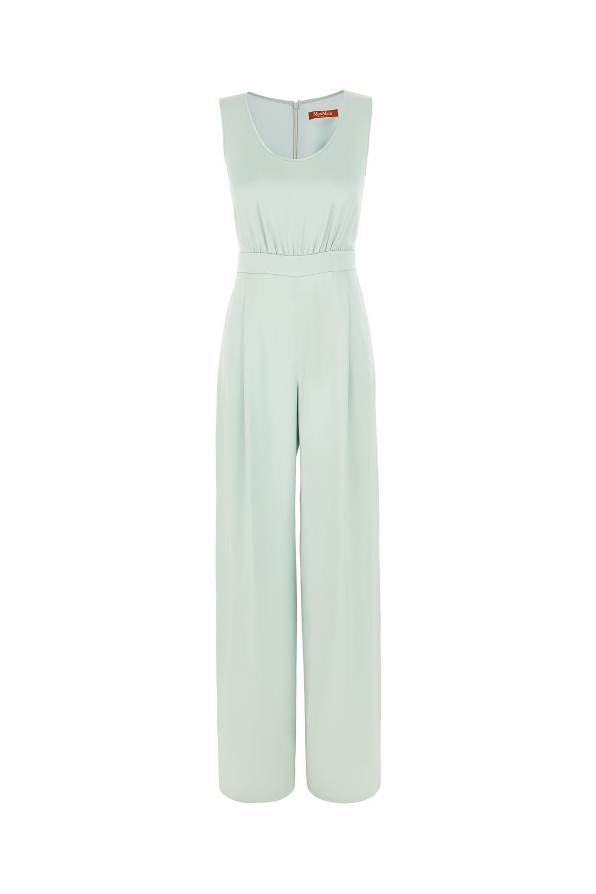 Shop Max Mara Mint Green Acetate Blend Jumpsuit In 004