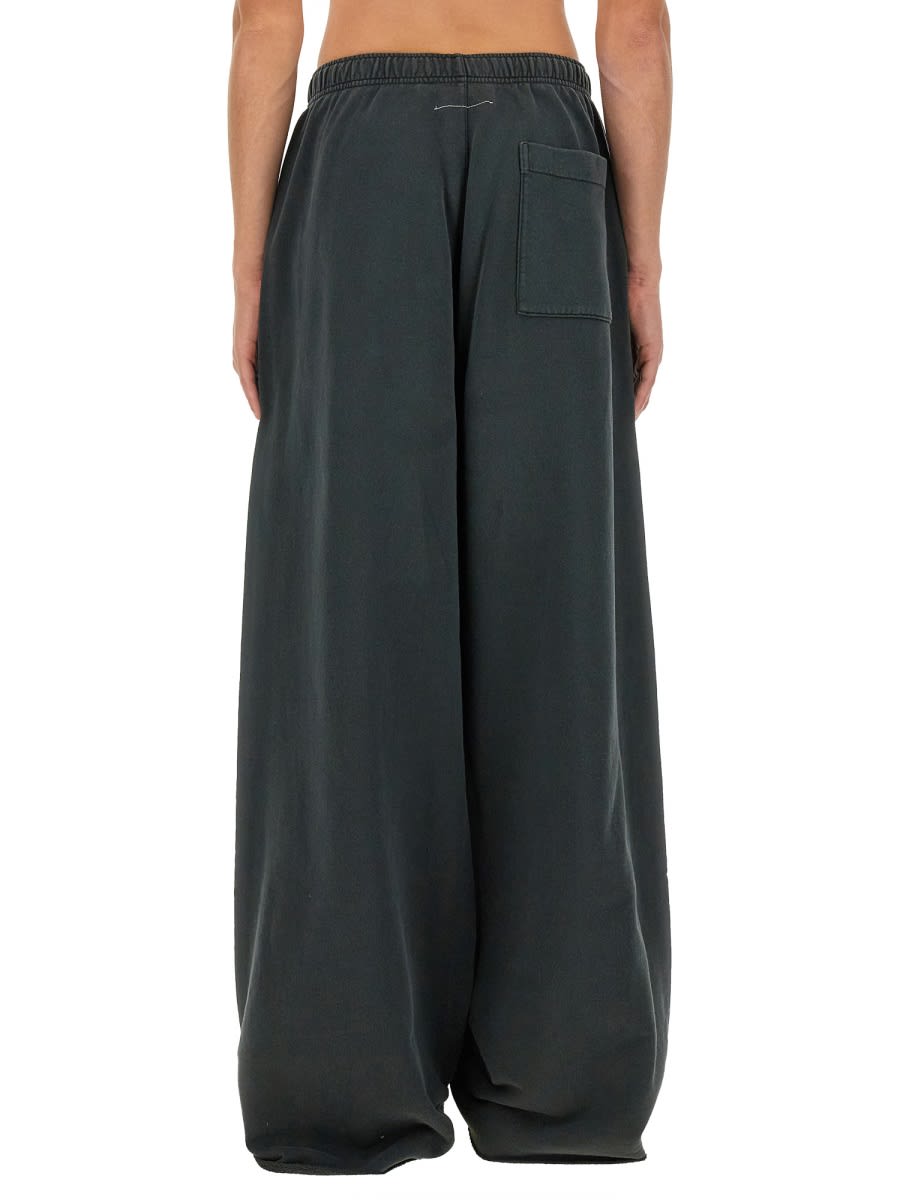 Shop Mm6 Maison Margiela Cotton Pants In Charcoal