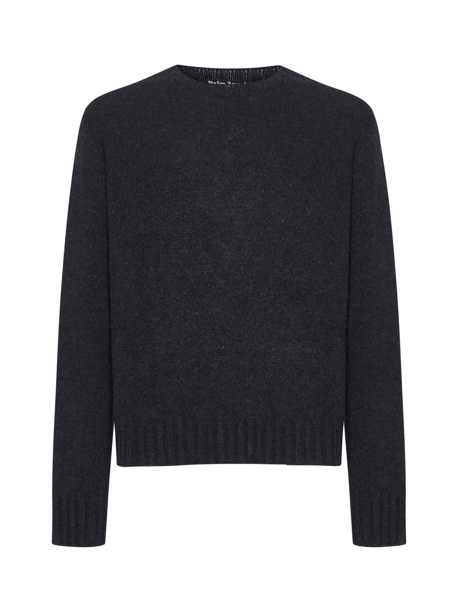 Shop Palm Angels Sweater In Dark Grey Off White