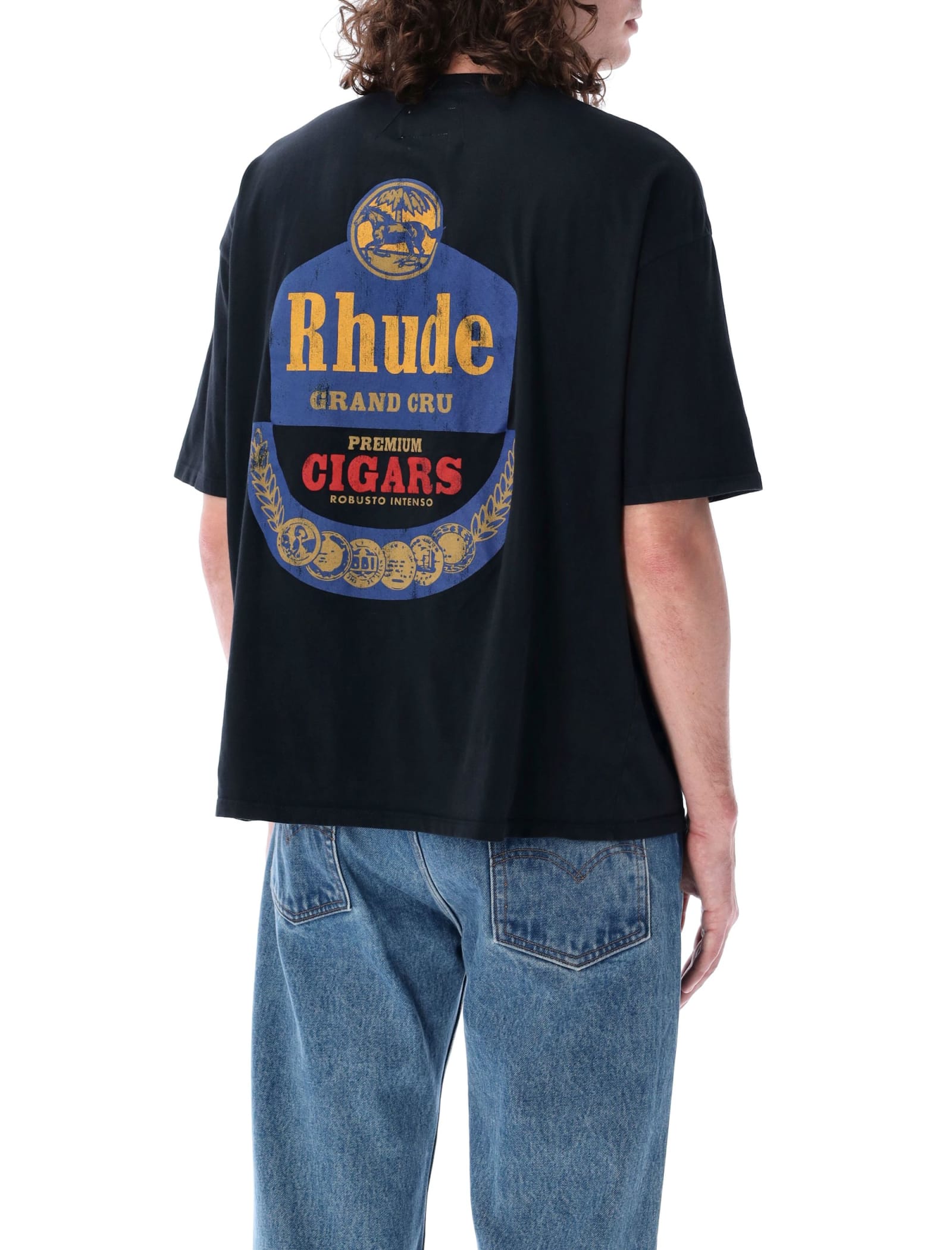 Shop Rhude Gran Cru T-shirt In Vint Black