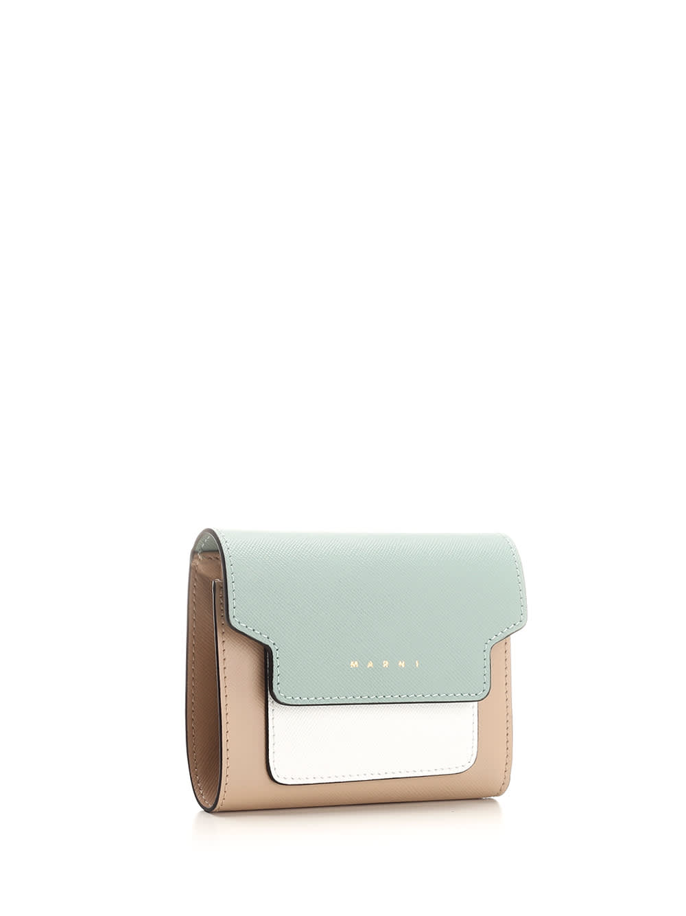 Shop Marni Saffiano Leather Wallet In Multicolor