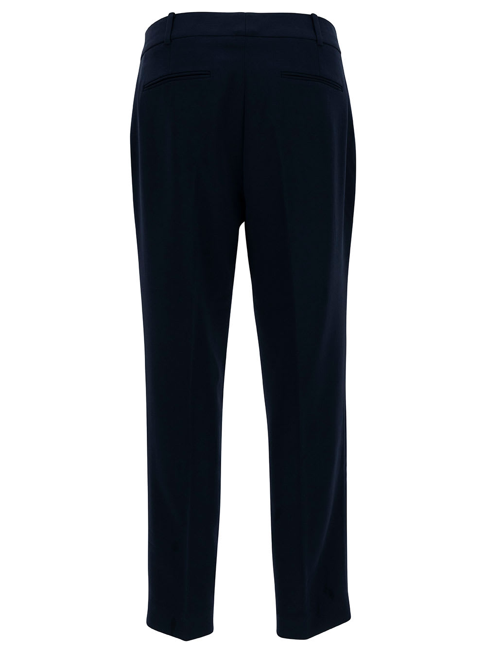 Shop Michael Michael Kors Blue Slim Crop Pants In Acetate Blend Woman