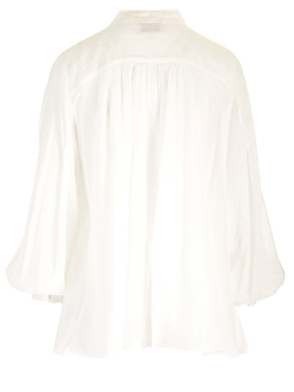 Shop Forte Forte Voile Bohemian-style Shirt In White
