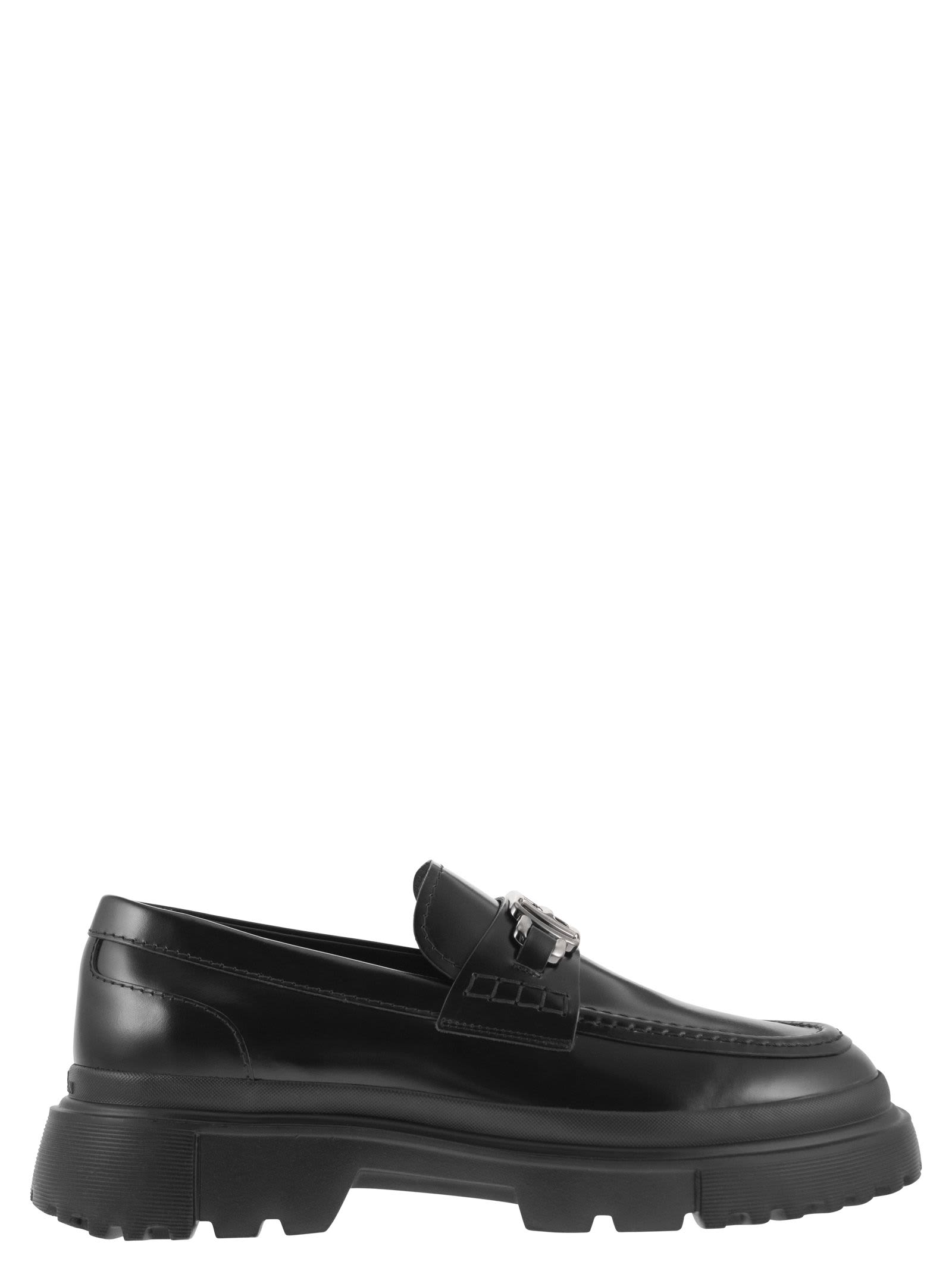 Hogan H629 - Leather Loafer In Black