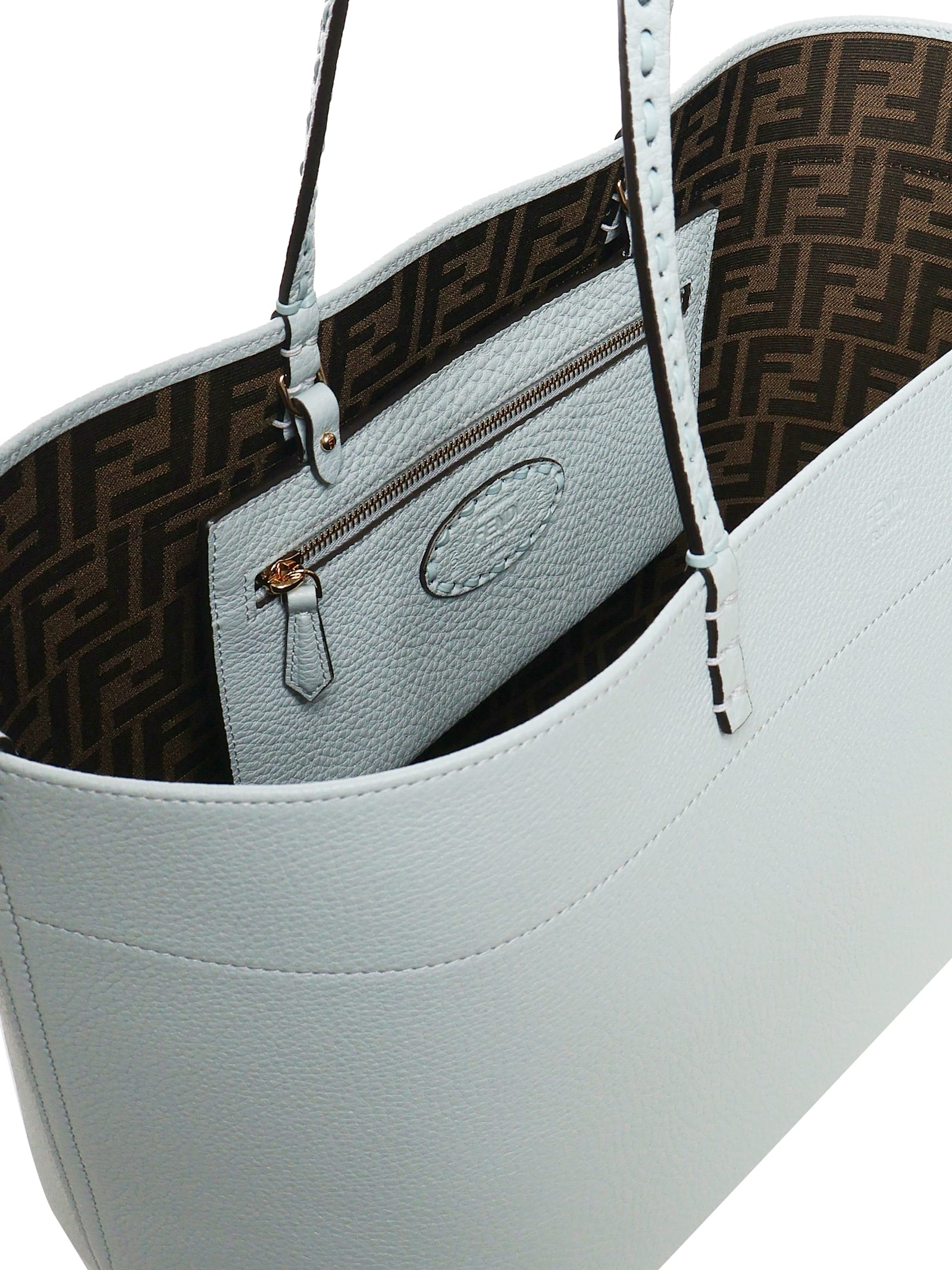 Fendi Medium Roll Bag In Blue