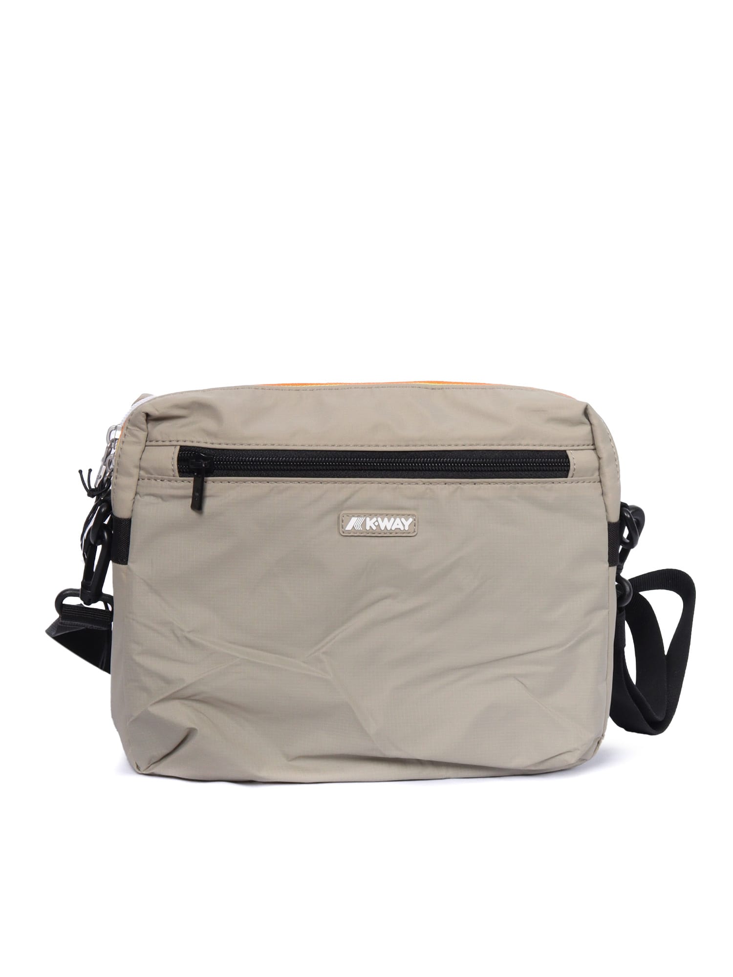 K-way Moire Pouch Bag In Neutral
