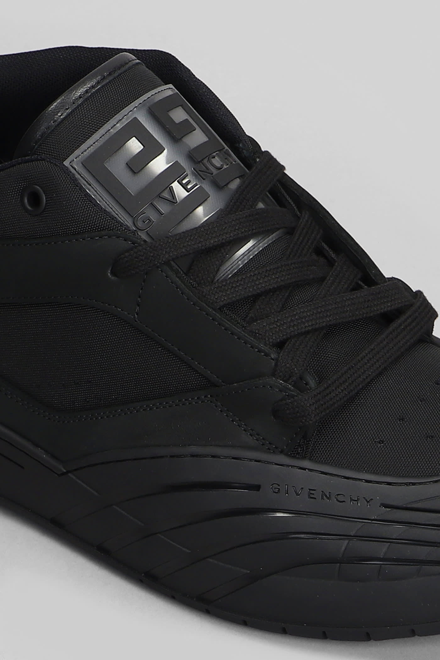 Shop Givenchy Sneakers In Black Leather And Fabric
