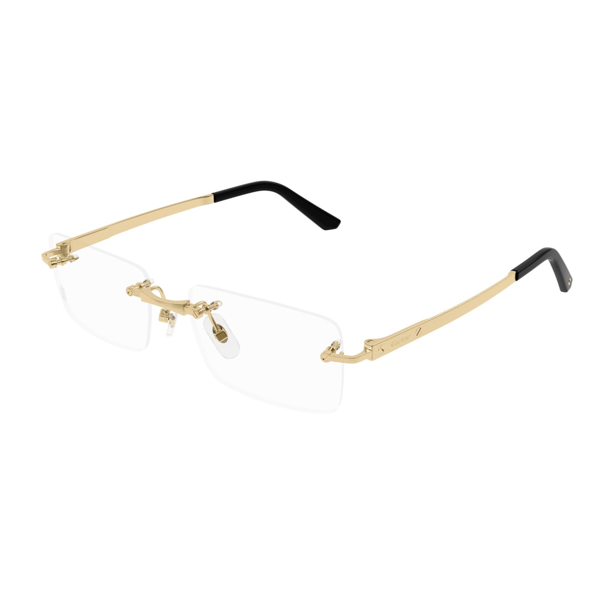 CARTIER CARTIER CT0511O SANTOS DE CARTIER 001 GOLD GLASSES 