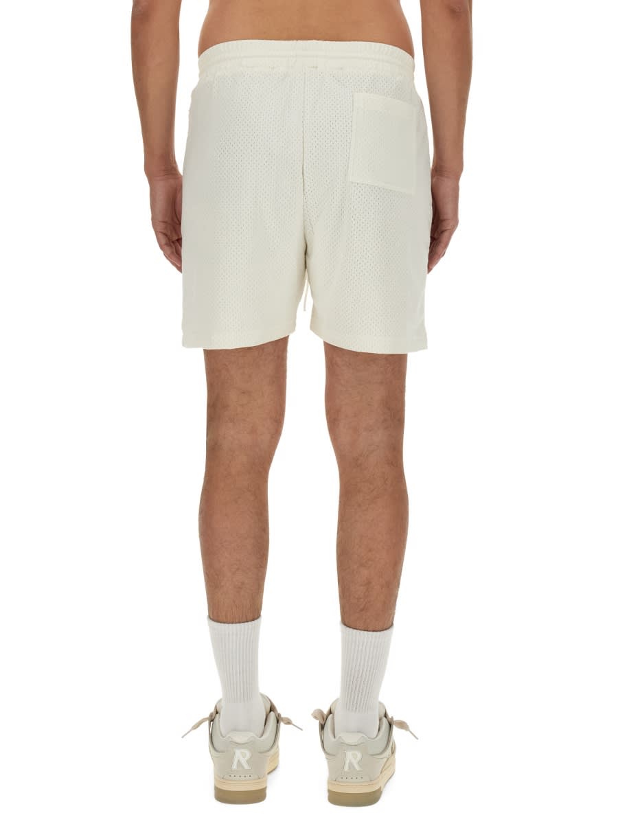 Shop Represent Mesh Bermuda Shorts In White