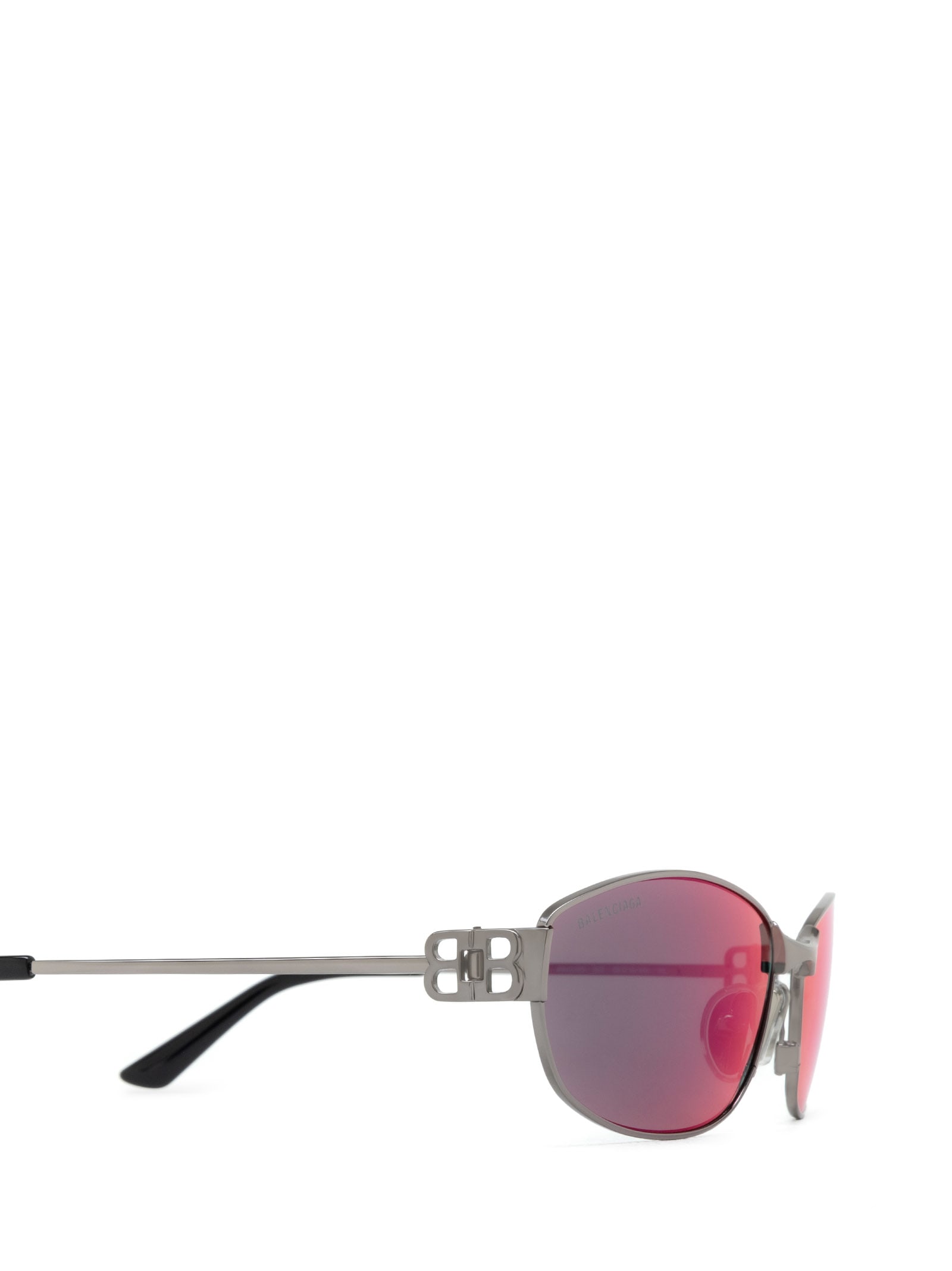 Shop Balenciaga Bb0336s Ruthenium Sunglasses