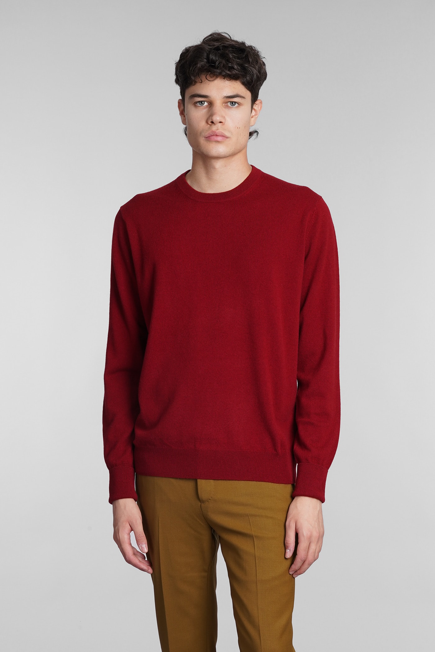 Ballantyne Knitwear In Red Cashmere