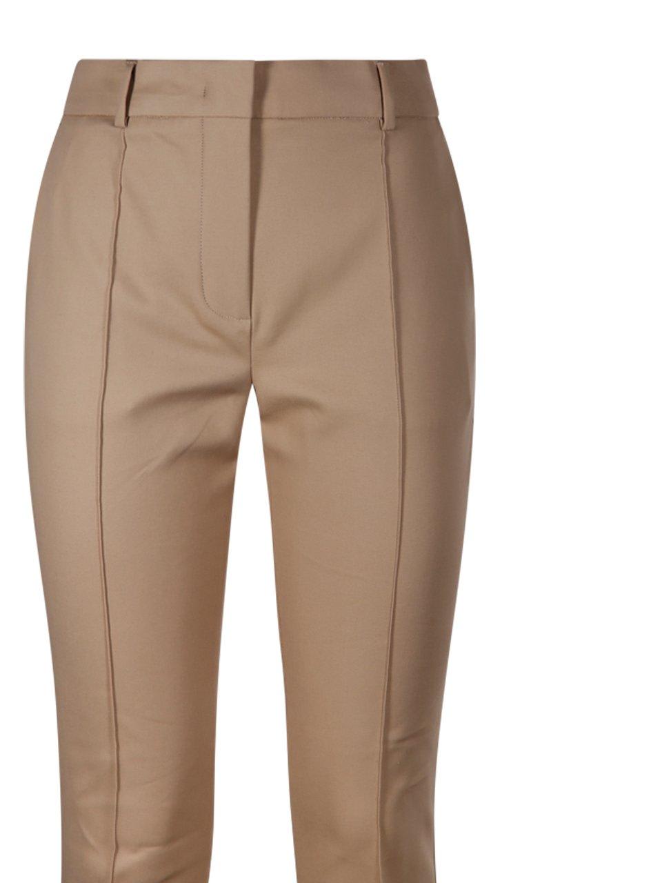 Shop Sportmax High Waist Straight Leg Trousers In Beige