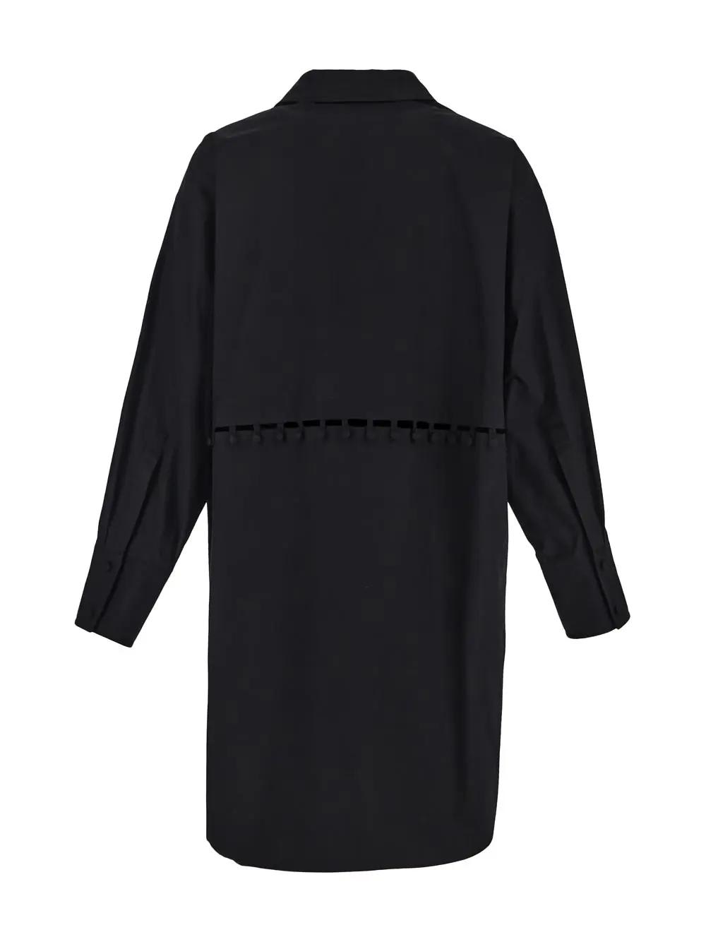 Shop Palm Angels Buttons Detail Shirt Dress In Black
