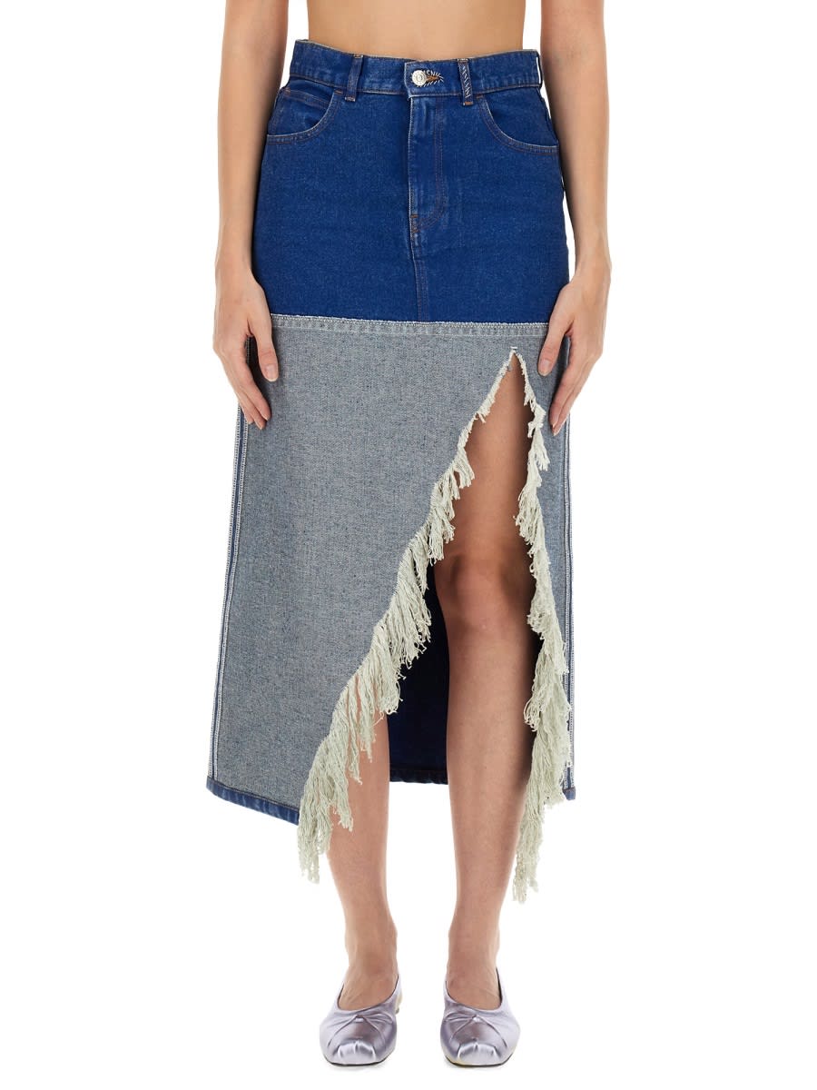 Shop Marni Denim Skirt