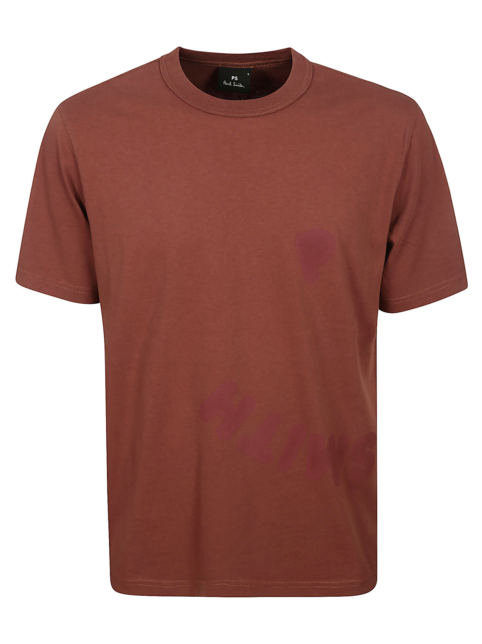 Paul Smith Ss Tshirts Ps Happy Print In Brick Red