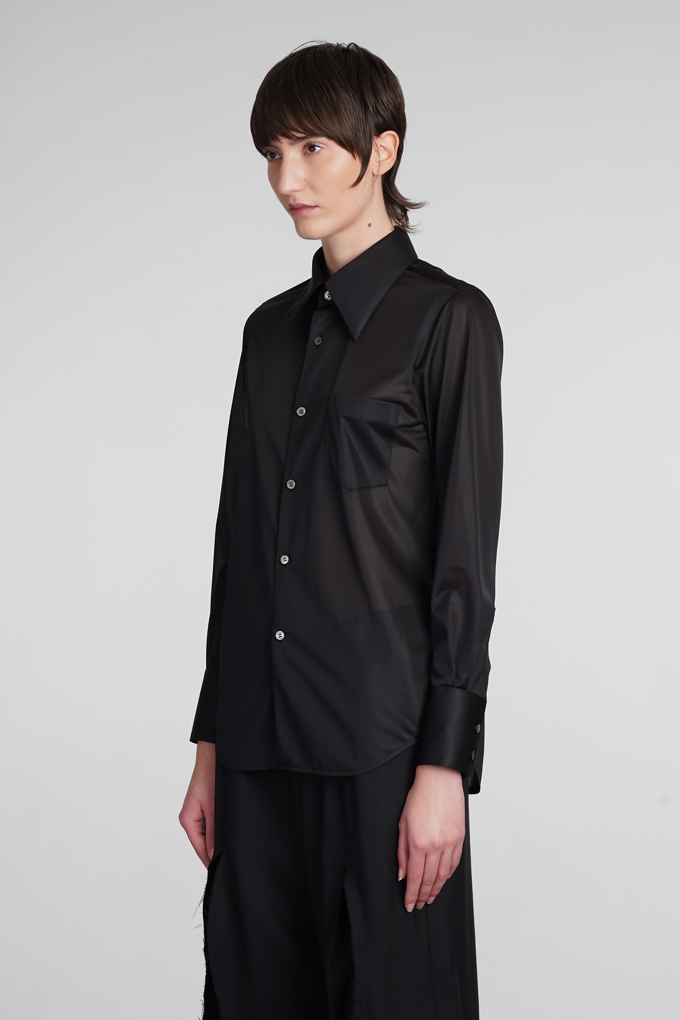 Shop Comme Des Garçons Shirt In Black Polyester