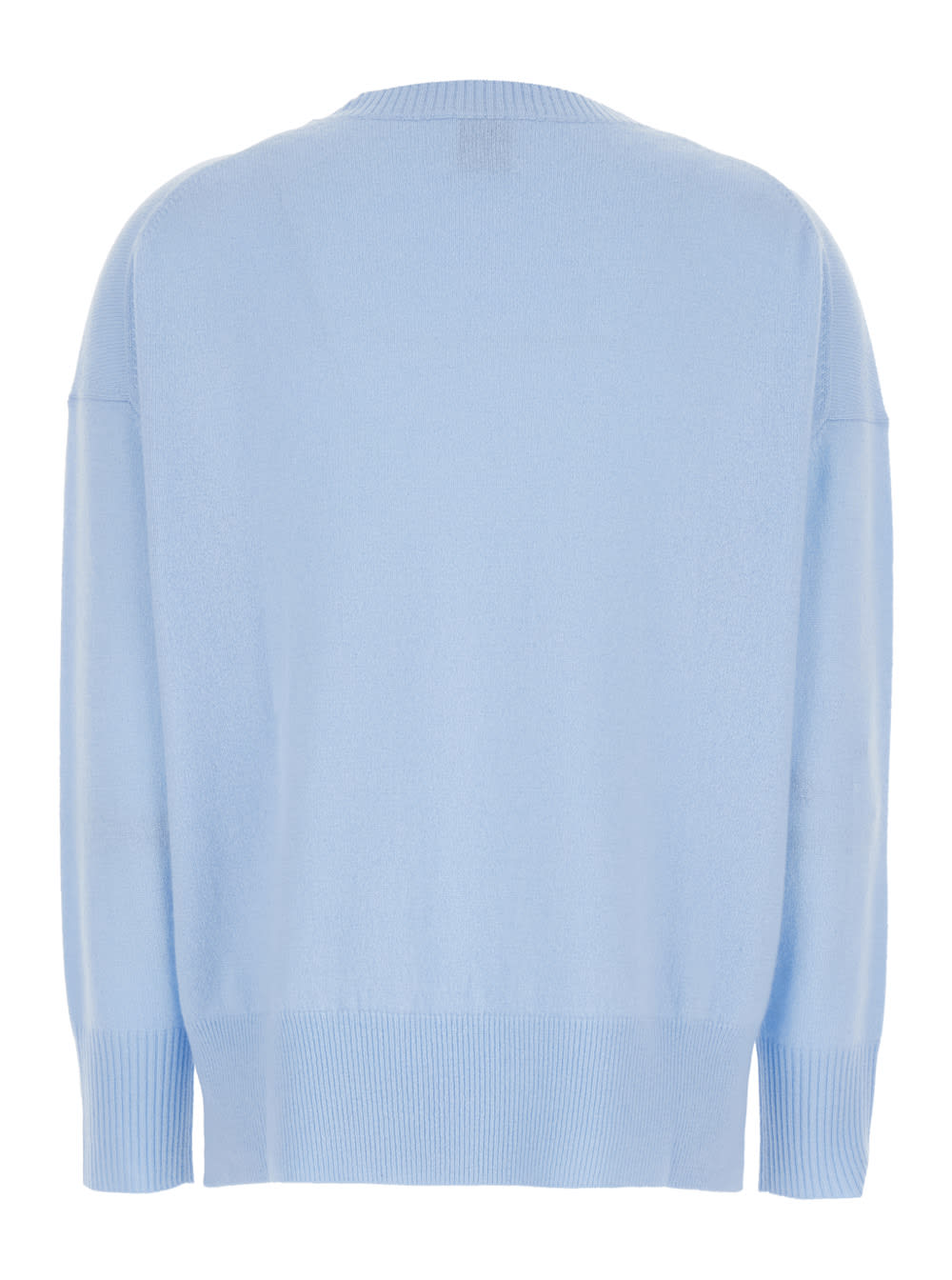 Shop Allude Cashmere Round Neck Pull In Blu