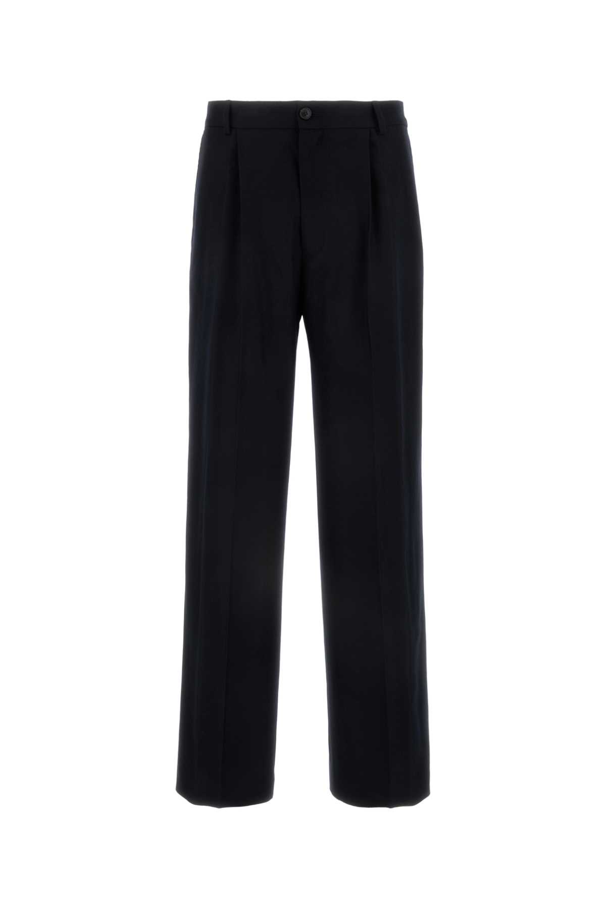 Shop Dries Van Noten Midnight Blue Wool Penrud Pant In Navy