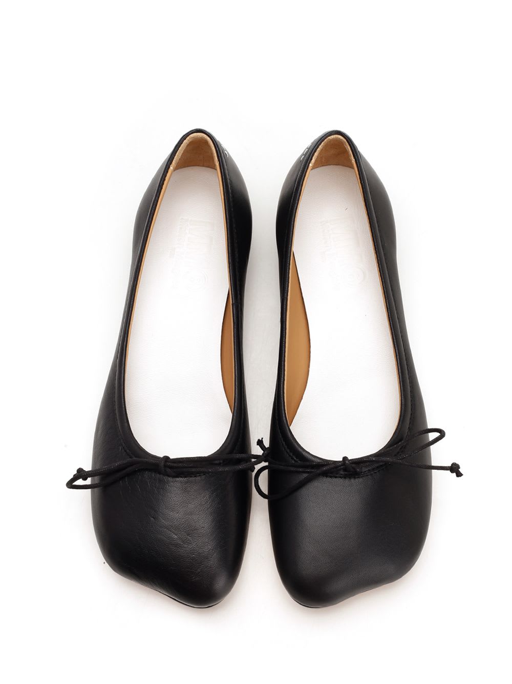 Shop Mm6 Maison Margiela Anatomic Ballerinas In Black