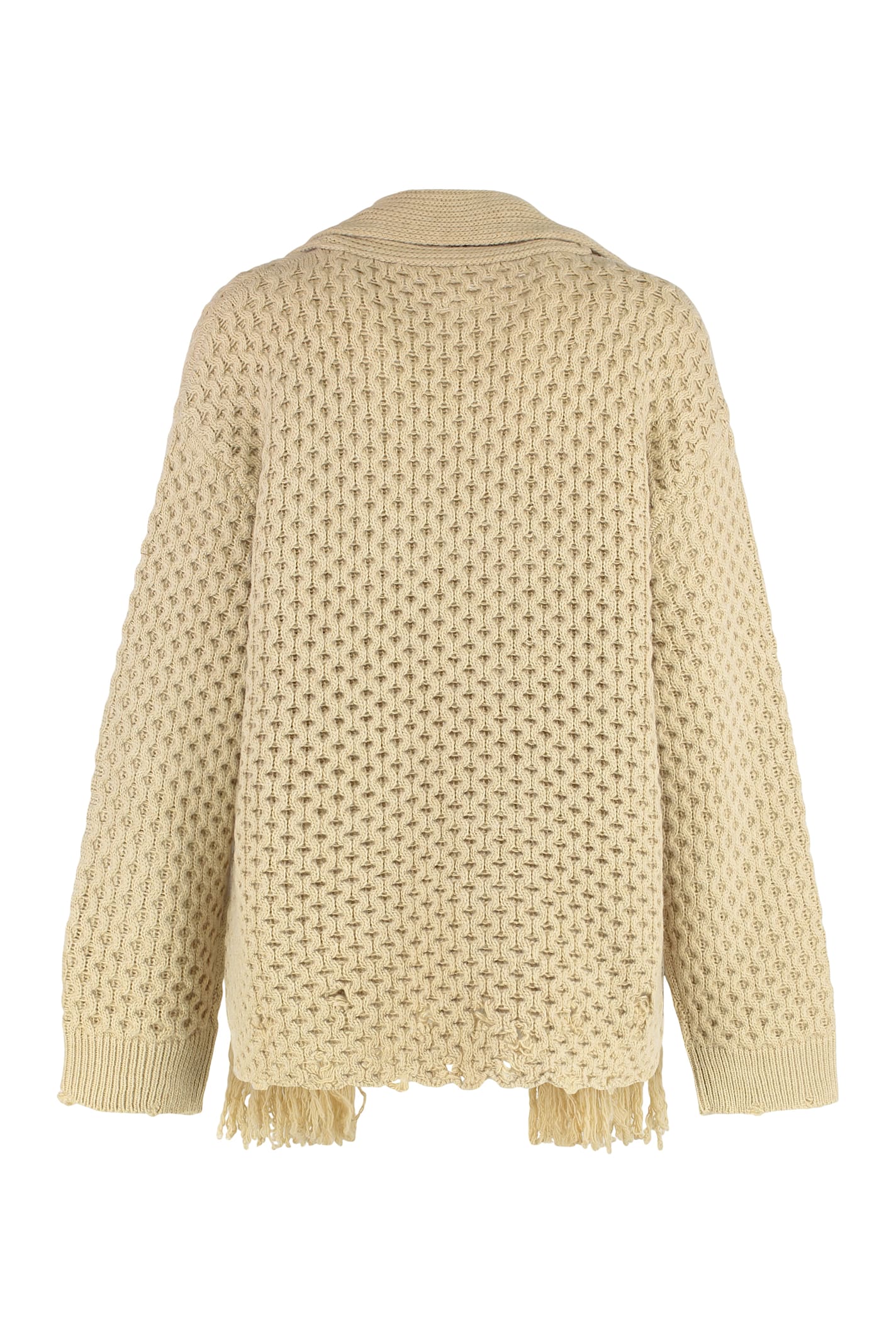 Mm6 Maison Margiela Wool-blend Crew-neck Sweater In Neutral
