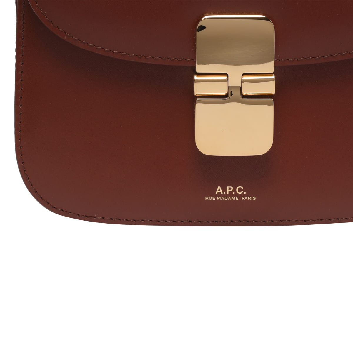 Shop Apc Grace Mini Crossbody Bag In Brown