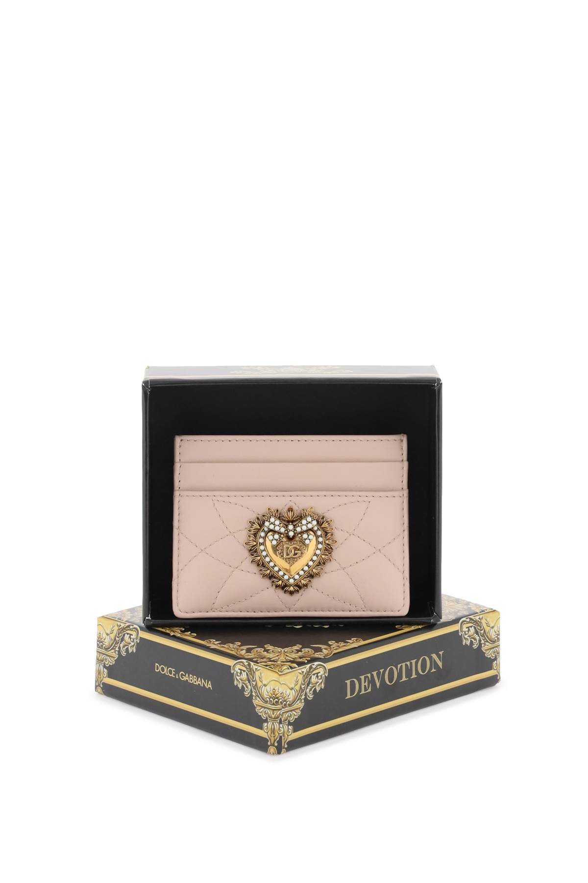 Shop Dolce & Gabbana Devotion Cardholder In Cipria 1 (pink)