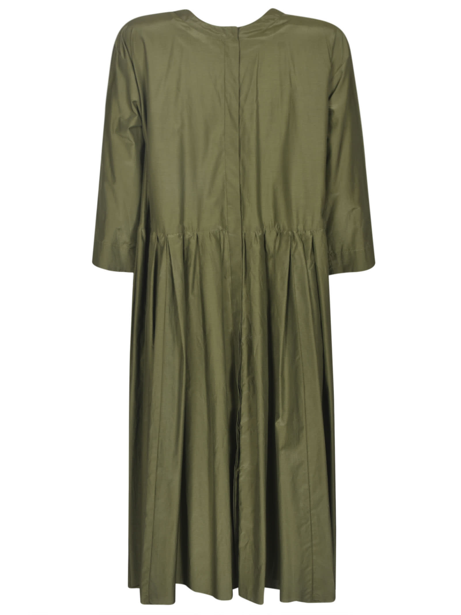 Shop Max Mara The Cube Round Neck Oversized Dress In Green