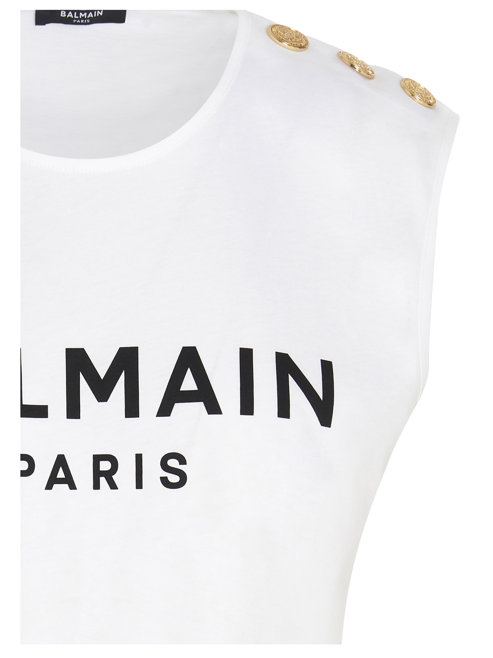 Shop Balmain Logo Tank Top