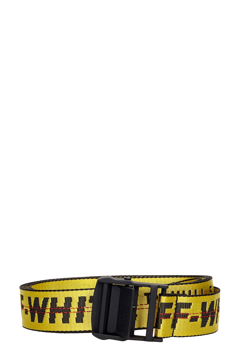Off-White Classic Industr Belts In Yellow Synthetic Fibers