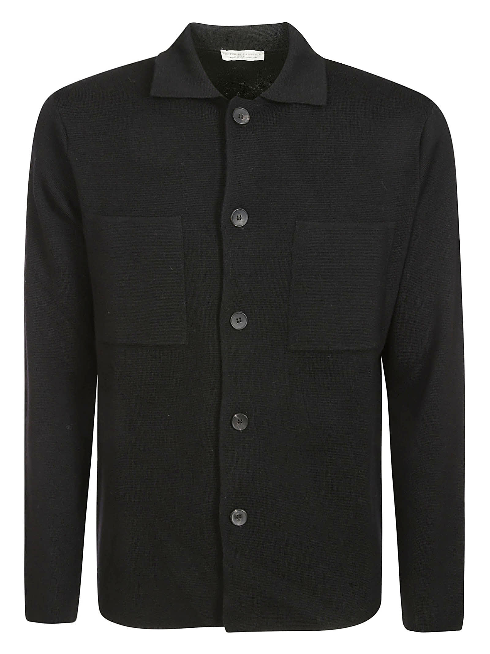 Shop Filippo De Laurentiis Field Jacket Wool Cashmere In Black
