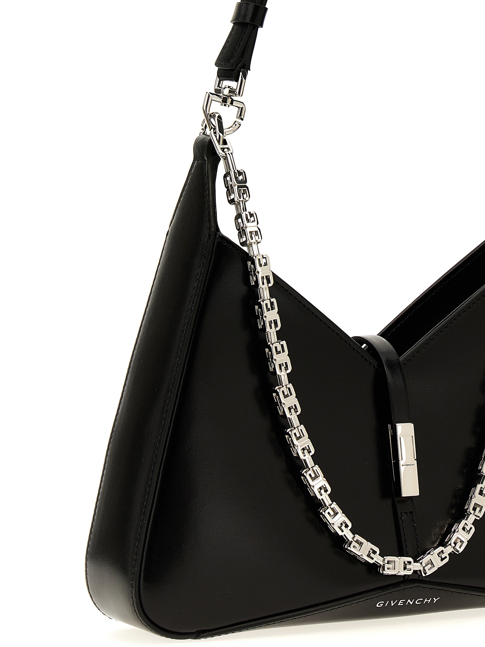 Shop Givenchy Cut Out Zipped Small Shoulder Bag In Black