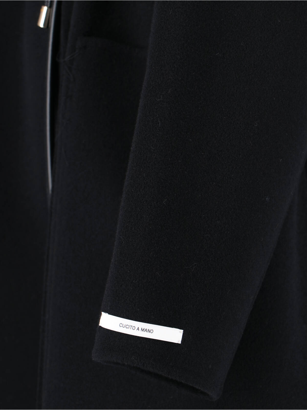 Sportmax Tie-cord Detail Single-breasted Coat In Black