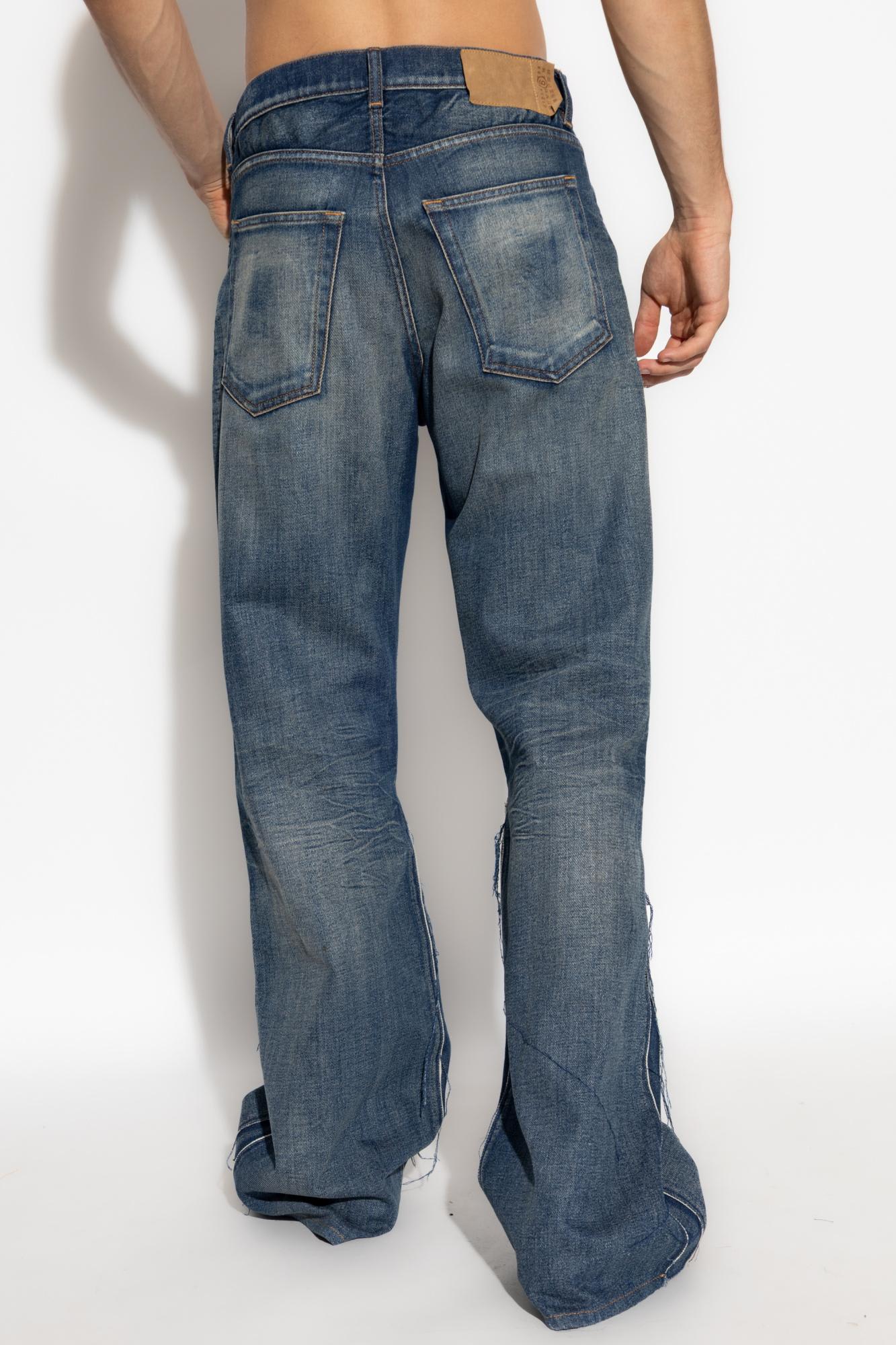 Mm6 Maison Margiela Denim Wide-leg Jeans In Blue