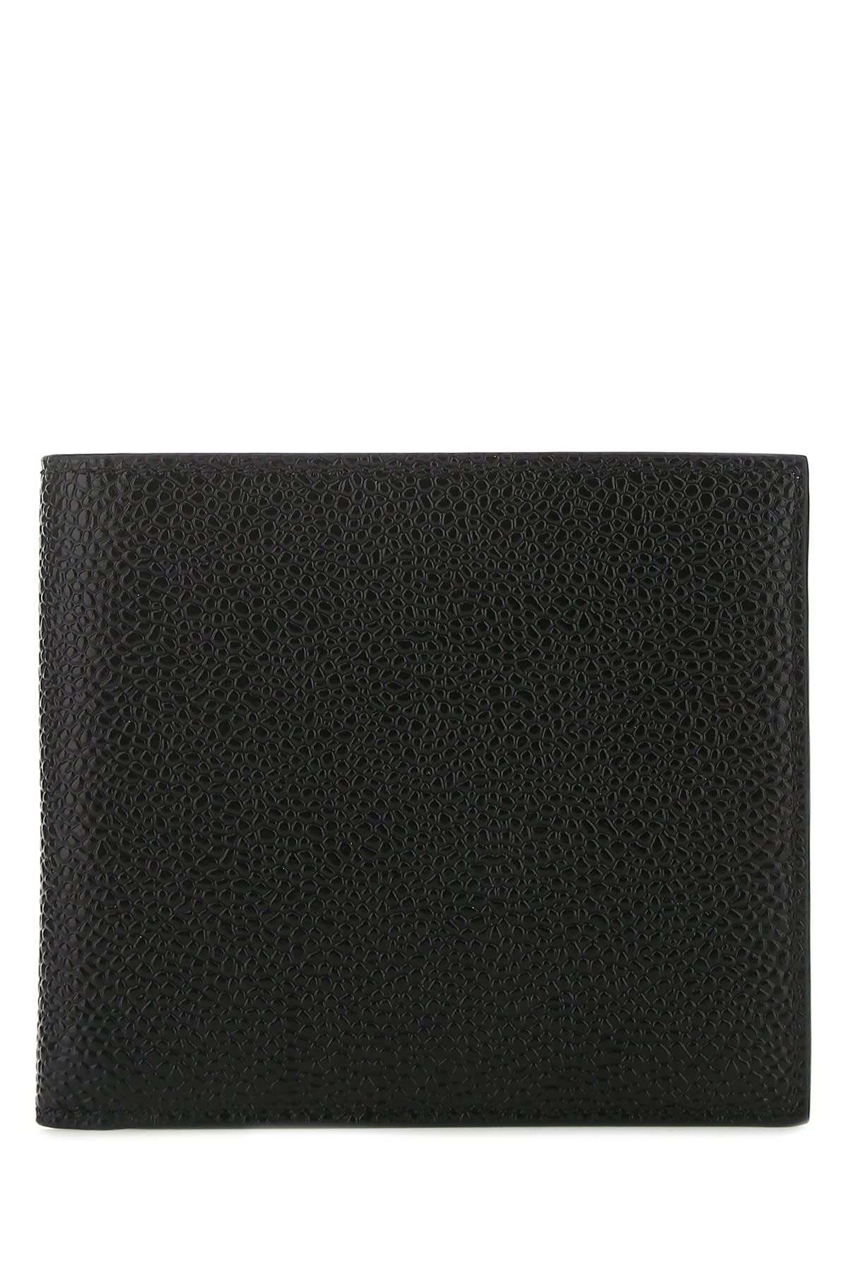 THOM BROWNE BILLFOLD IN PEBBLE GRAIN LEATHER 