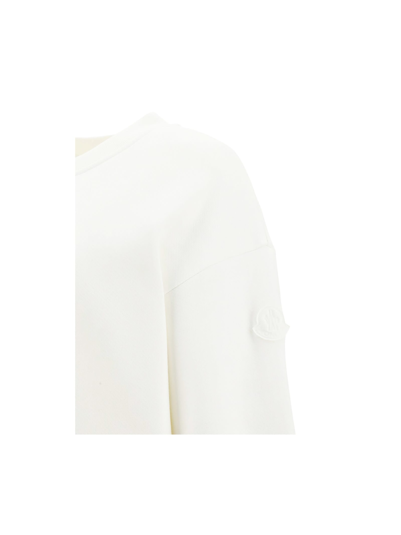 Shop Moncler Sweatshirt In Bianco